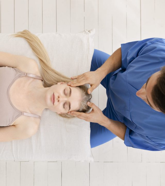 nurse with patient osteopathy session